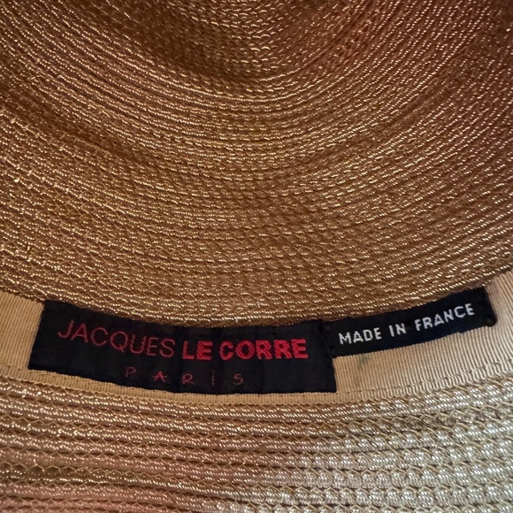 Vintage Jaques Le Corre Gold Hat - Made In Paris! Packable, Chic, Gorgeous!